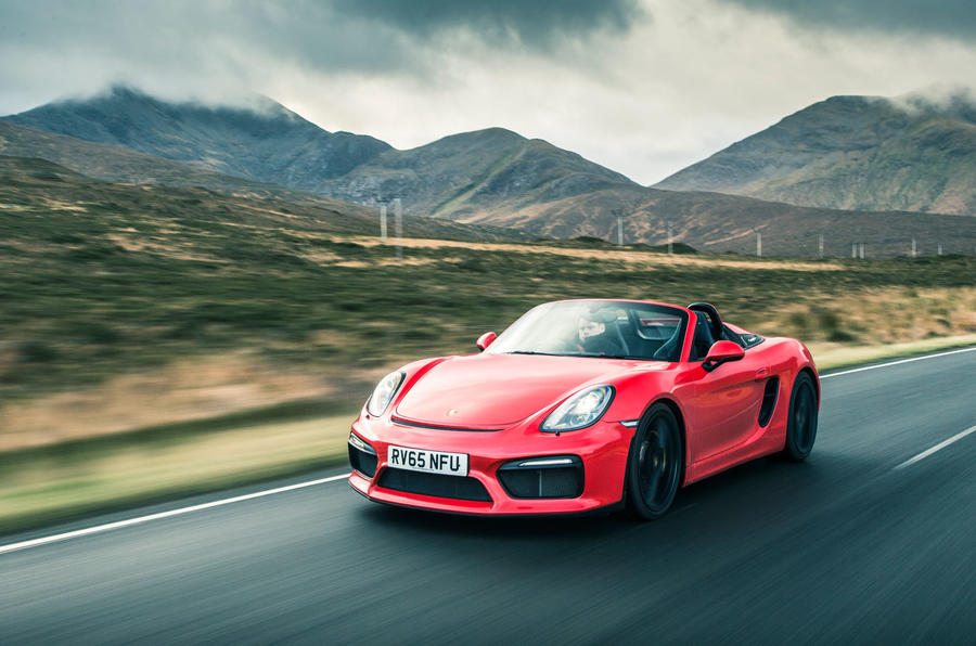 Cabrio clash: Porsche Boxster Spyder vs Jaguar F-type R vs Mazda MX-5