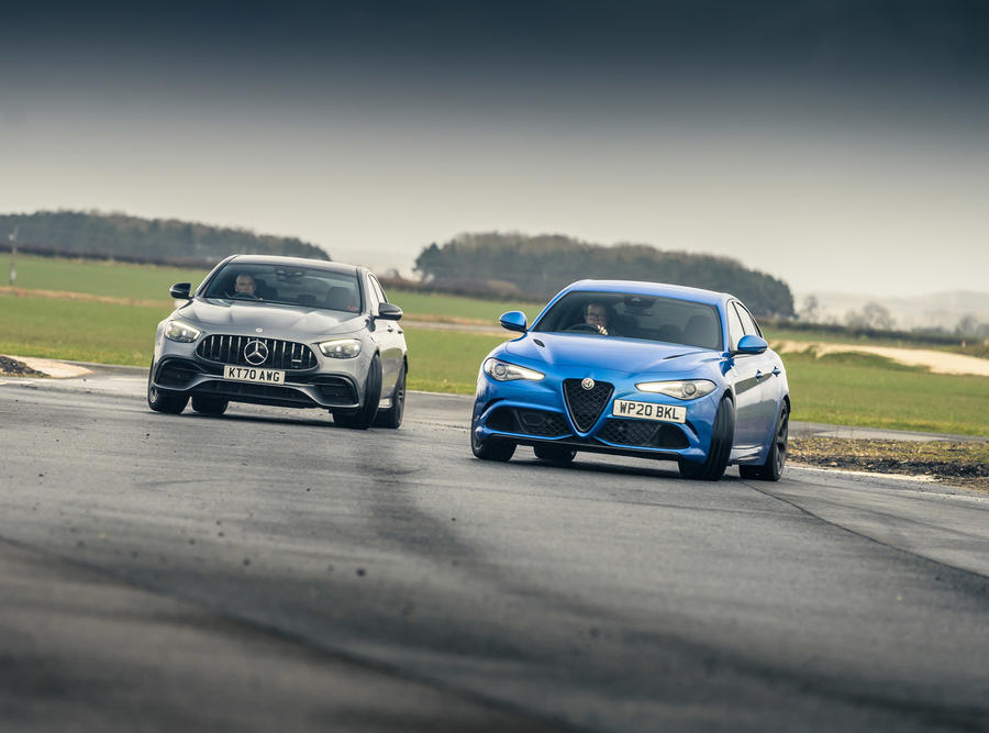 超级轿车枪战：宝马M3 VS AMG E63和阿尔法朱利亚QV